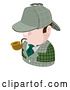 Vector Illustration of Detective Guy Avatar People Icon by AtStockIllustration