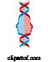 Vector Illustration of DNA Strand with Faces by AtStockIllustration