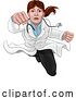 Vector Illustration of Doctor Lady Super Hero Medical Concept by AtStockIllustration