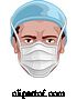 Vector Illustration of Doctor Wearing PPE Protective Face Mask by AtStockIllustration