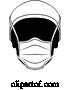 Vector Illustration of Doctor Wearing PPE Protective Face Mask Icon by AtStockIllustration