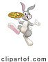 Vector Illustration of Easter Bunny Rabbit Pizza Restaurant Chef by AtStockIllustration