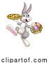 Vector Illustration of Easter Bunny Rabbit Pizza Restaurant Chef by AtStockIllustration