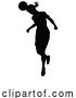 Vector Illustration of Female Soccer Football Player Lady Silhouette by AtStockIllustration