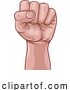 Vector Illustration of Fist Hand Raised up Punch Comic Pop Art by AtStockIllustration