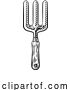 Vector Illustration of Garden Tool Gardening Hand Fork Woodcut Vintage by AtStockIllustration