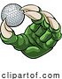 Vector Illustration of Golf Ball Claw Monster Animal Hand by AtStockIllustration