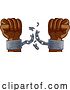 Vector Illustration of Hands Breaking Chain Shackles Cuffs Freedom Design by AtStockIllustration