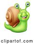 Vector Illustration of Happy Green Snail by AtStockIllustration