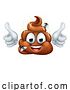 Vector Illustration of Happy Poop Poo Emoticon Poomoji Emoji Icon by AtStockIllustration