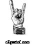Vector Illustration of Heavy Metal Rock Music Hand Sign Gesture by AtStockIllustration