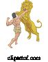 Vector Illustration of Hercules Fighting the Nemean Lion by AtStockIllustration
