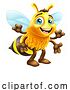 Vector Illustration of Honey Bumble Bee Bumblebee Cute Mascot by AtStockIllustration