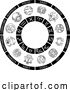 Vector Illustration of Horoscope Astrology Zodiac Star Signs Symbols Set by AtStockIllustration