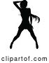 Vector Illustration of Lady Dancing Person Silhouette by AtStockIllustration