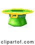 Vector Illustration of Leprechaun Hat St Patricks Day Pixel Art Icon by AtStockIllustration