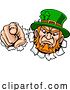 Vector Illustration of Leprechaun Mascot Character Pointing by AtStockIllustration