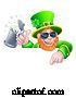 Vector Illustration of Leprechaun St Patricks Day Cool Sign by AtStockIllustration