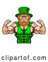 Vector Illustration of Leprechaun Tough St Patricks Day Character or Wrestling Sports Mascot by AtStockIllustration