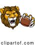 Vector Illustration of Lion American Football Sports Team Animal Mascot by AtStockIllustration