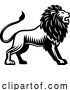Vector Illustration of Lion Animal Woodcut Vintage Style Icon Mascot by AtStockIllustration