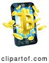 Vector Illustration of Mobile Phone Bitcoin Concept by AtStockIllustration