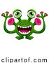 Vector Illustration of Monster Alien Cute Funny Character Mascot by AtStockIllustration