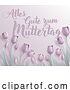 Vector Illustration of Mothers Day German Alles Gute Zum Muttertag Design by AtStockIllustration