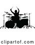 Vector Illustration of Musician Drummer Silhouette by AtStockIllustration