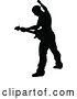 Vector Illustration of Musician Guitarist Silhouette by AtStockIllustration