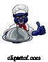 Vector Illustration of Panther Chef Mascot Sign Character by AtStockIllustration