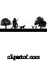 Vector Illustration of People Enjoying the Park Silhouettes by AtStockIllustration