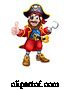 Vector Illustration of Pirate Captain Character Mascot by AtStockIllustration