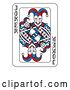 Vector Illustration of Playing Card Joker Red Blue and Black by AtStockIllustration