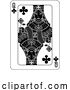 Vector Illustration of Playing Cards Deck Pack Queen of Clubs Card Design by AtStockIllustration