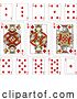 Vector Illustration of Playing Cards Diamonds Red Yellow and Black by AtStockIllustration