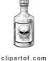 Vector Illustration of Poison Bottle Skull Warning Sign Label Vintage by AtStockIllustration