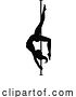 Vector Illustration of Pole Dancer Lady Silhouette by AtStockIllustration