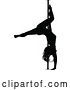 Vector Illustration of Pole Dancing Lady Silhouette by AtStockIllustration