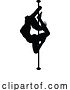 Vector Illustration of Pole Dancing Lady Silhouette by AtStockIllustration