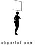 Vector Illustration of Protest Rally March Picket Sign Silhouette Person by AtStockIllustration