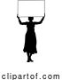 Vector Illustration of Protest Rally March Picket Sign Silhouette Person by AtStockIllustration