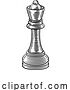 Vector Illustration of Queen Chess Piece Vintage Woodcut Style Concept by AtStockIllustration