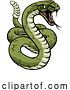 Vector Illustration of Rattlesnake Snake Animal Sport Team Mascot by AtStockIllustration