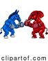 Vector Illustration of Republican Democrat Elephant Donkey Election by AtStockIllustration