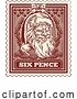Vector Illustration of Santa Claus Christmas Postage Letter Post Stamp by AtStockIllustration