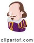 Vector Illustration of Shakespeare Guy Avatar People Icon by AtStockIllustration