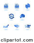 Vector Illustration of Shiny Blue Browser Icons by AtStockIllustration