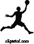 Vector Illustration of Silhouette Basketball Player by AtStockIllustration