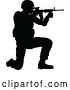 Vector Illustration of Silhouette Soldier by AtStockIllustration